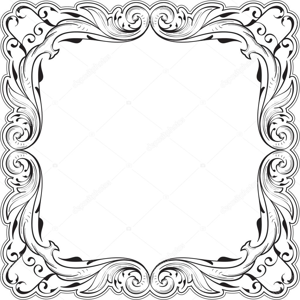 Decor fine art swirl frame