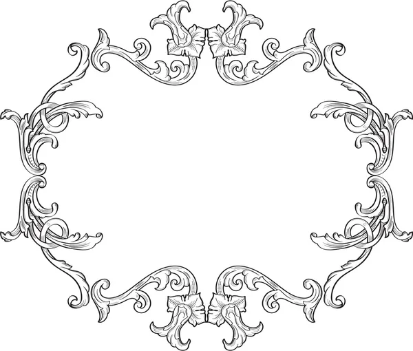 Ornate decor swirl frame — Stockový vektor