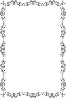 Barok süslü girdap güzel sayfa