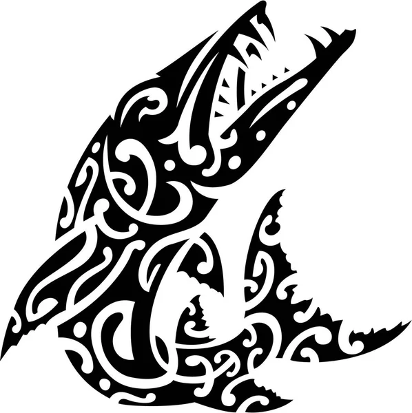 Barracuda le style maori — Image vectorielle