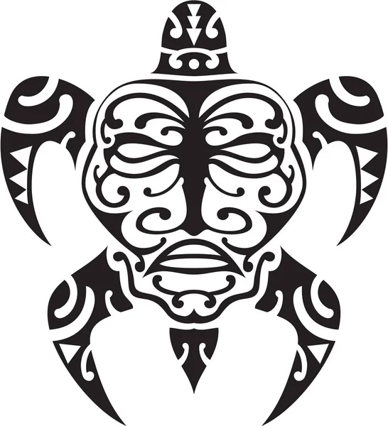 Conception de tatouage de tortue Maori — Image vectorielle