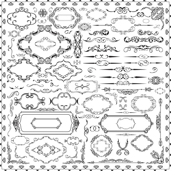 Süslü vintage Barok çiçek kümesi