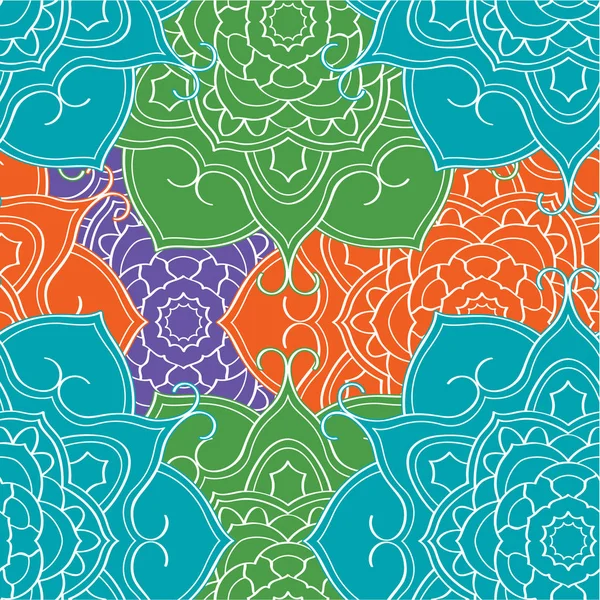 Seamless pattern of mandala design — Stock Vector