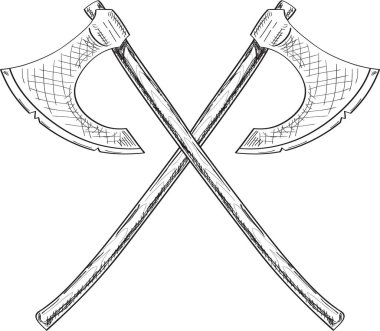 Axe Double Viking Free Vector Eps Cdr Ai Svg Vector Illustration Graphic Art