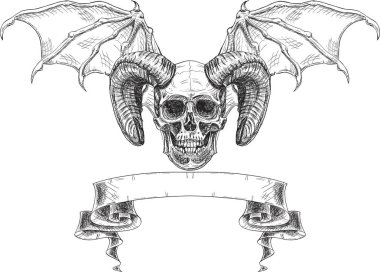 Uçan şeytan kafatası davet