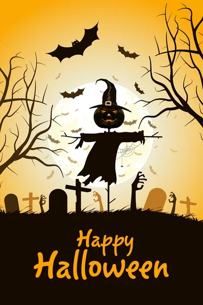 Cartel de Halloween Zombie Party — Archivo Imágenes Vectoriales