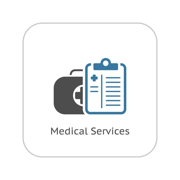 Icoana Serviciilor Medicale. Design plat . — Vector de stoc