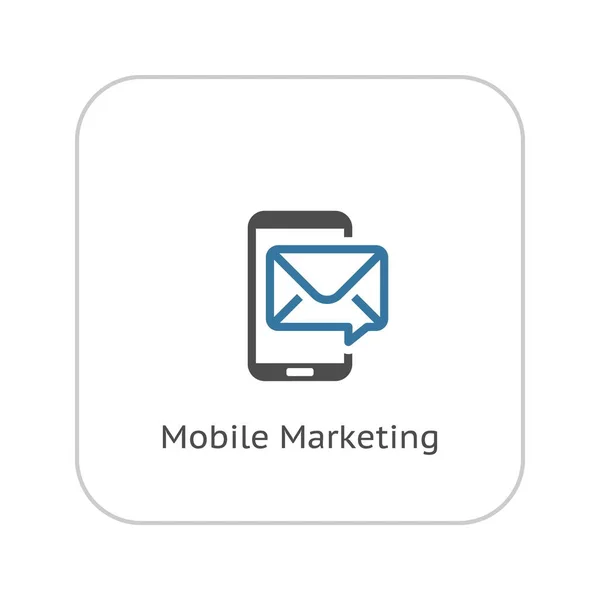 Icône marketing mobile. Conception plate . — Image vectorielle