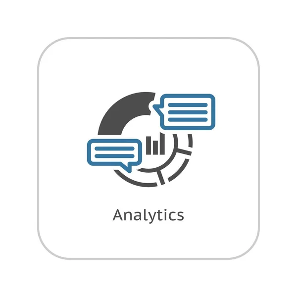 Analytics-ikonen. Platt Design. — Stock vektor