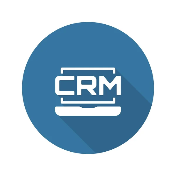 Online CRM System Icon. Flat Design. — Stock Vector