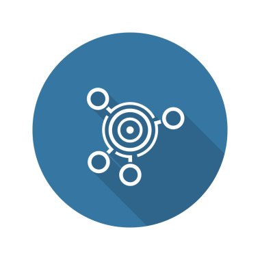 İş hedefleri simgesi. Düz tasarım.