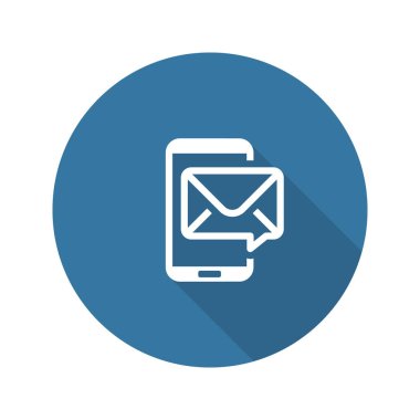 Mobil Pazarlama simgesi. Düz tasarım.