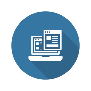 Açılış sayfası simgesi. Düz tasarım.