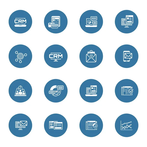 Conjunto de Negócios e Marketing ícones planos — Vetor de Stock