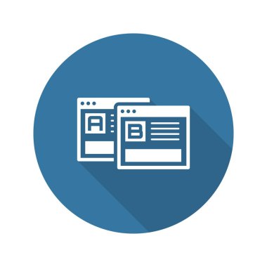 AB test simgesi. Düz tasarım.