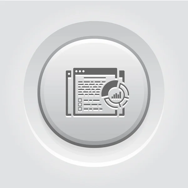 Reportar icono. Diseño de botón gris . — Vector de stock