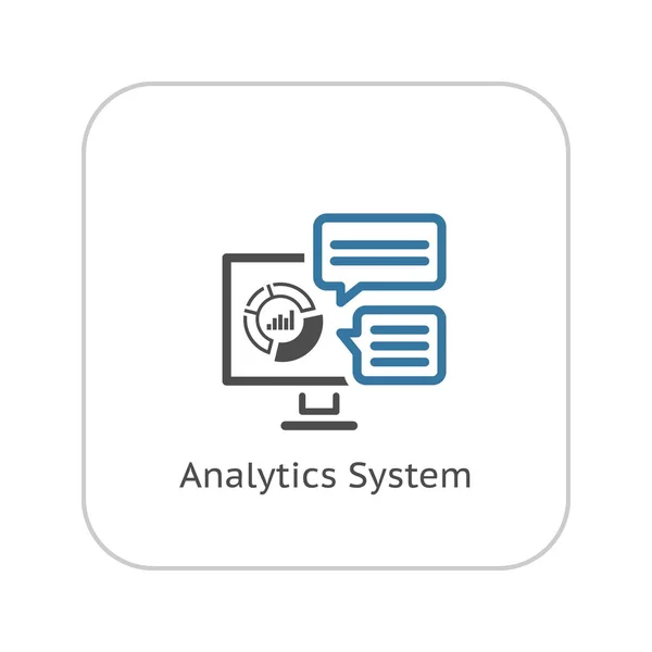 Analytics systeempictogram. Vlakke Design. — Stockvector