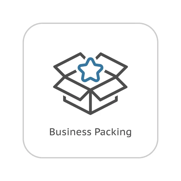 Business packning-ikonen. Platt Design. — Stock vektor