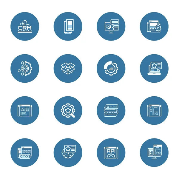 Conjunto de Negócios e Marketing ícones planos —  Vetores de Stock