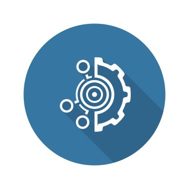 Yukarı gol simgesi ayarla. Düz tasarım.