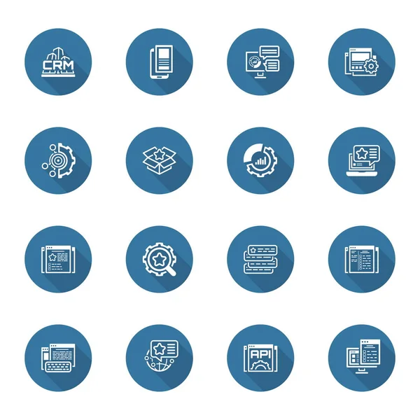 Conjunto de Negócios e Marketing ícones planos —  Vetores de Stock