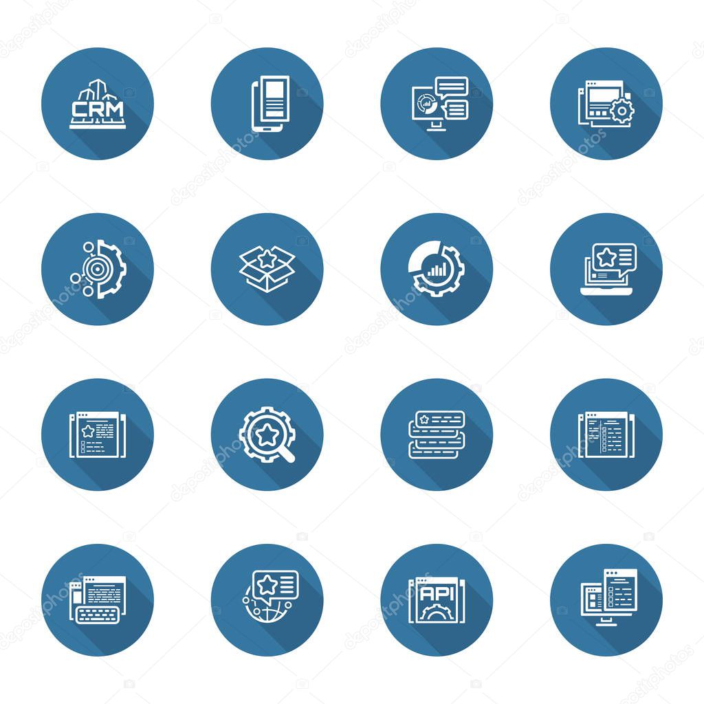 Set of Business and Marketing Flat icons
