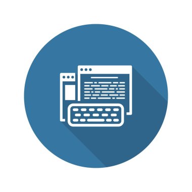 Copywriting simgesi. Düz tasarım.