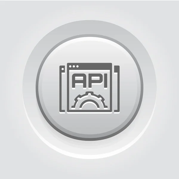 Impostazioni API Icona. Design piatto . — Vettoriale Stock