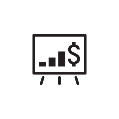 Büyüyen iş simgesi. Sunu. Düz tasarım.