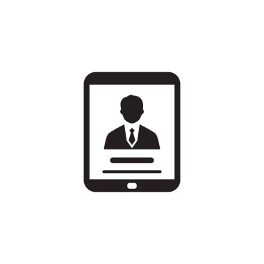 İş profil simgesi. Kavram. Düz tasarım