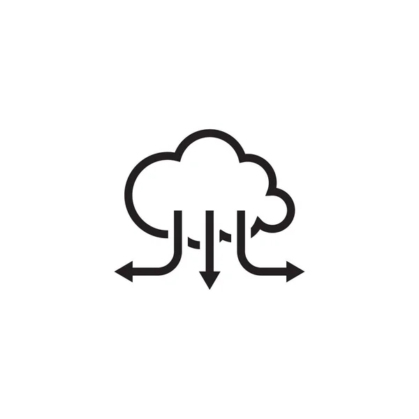 Urychlit Cloud ikonu. Podnikatelský koncept. Plochý Design. — Stockový vektor