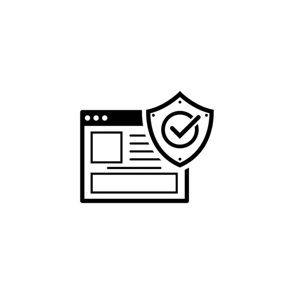 Online Protection Icon. Flat Design. — Stock Vector