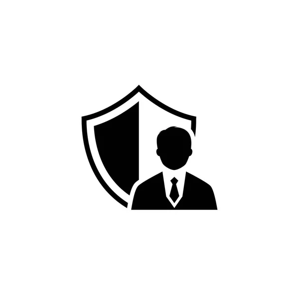Икона Агентства Безопасности. Плоский дизайн . — стоковый вектор