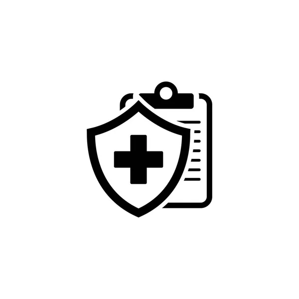 Medische verzekering pictogram. Platte ontwerp. — Stockvector