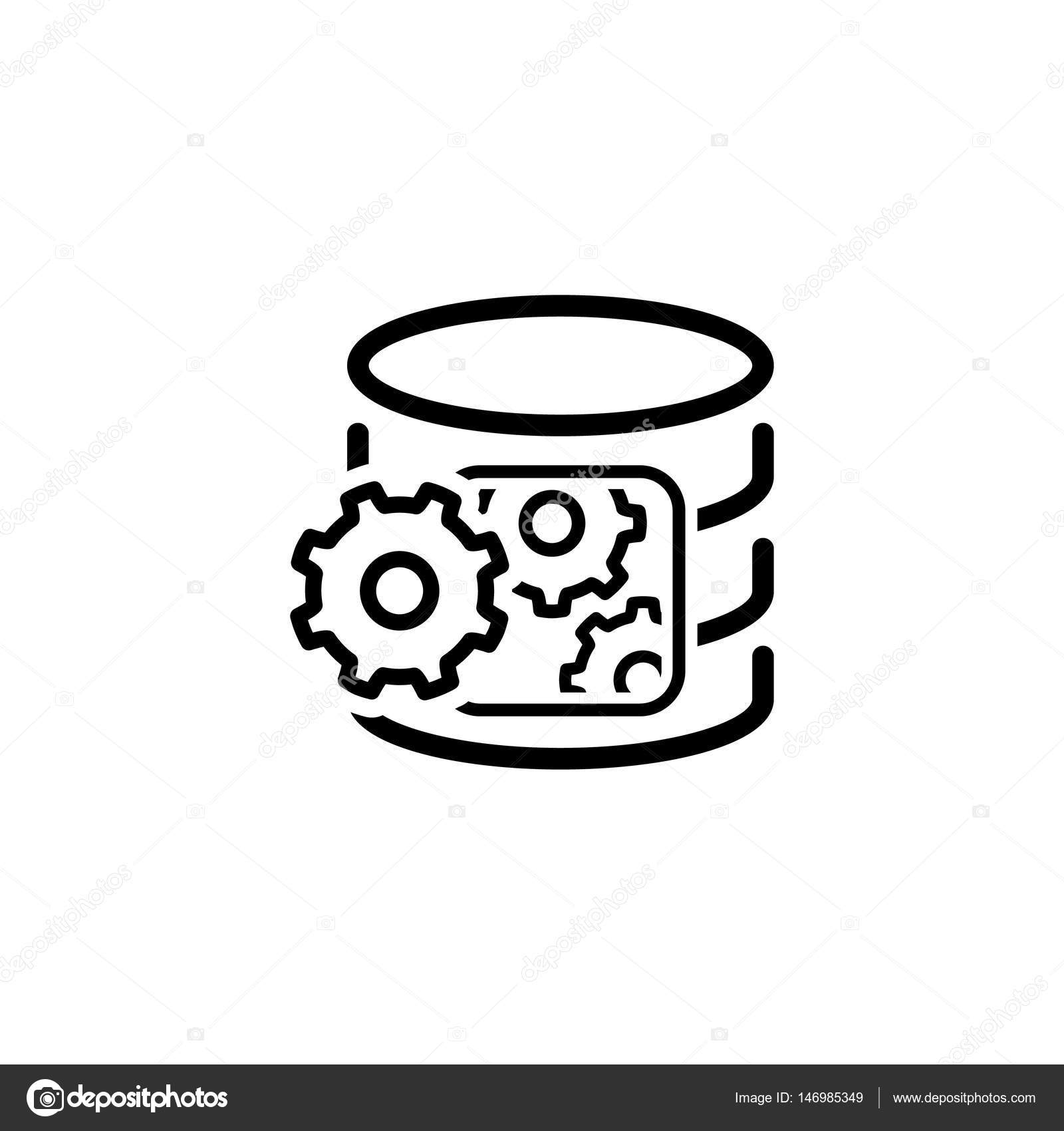 Icono de procesamiento de datos. Diseño plano . Vector de stock #146985349  de ©-\u003dWaD\u003d-, image size:1600x1700