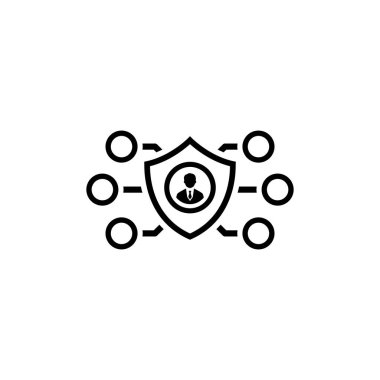 Güvenli erişim simgesi. Düz tasarım.