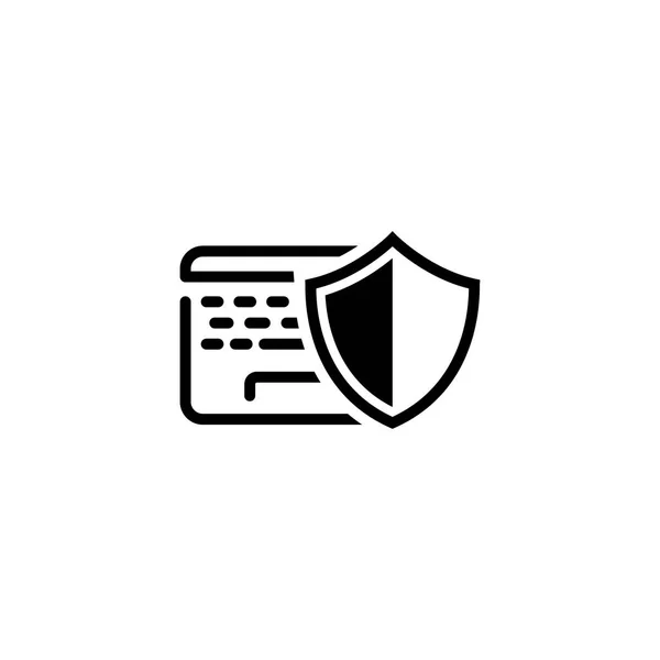 Icono de protección de datos. Diseño plano . — Vector de stock