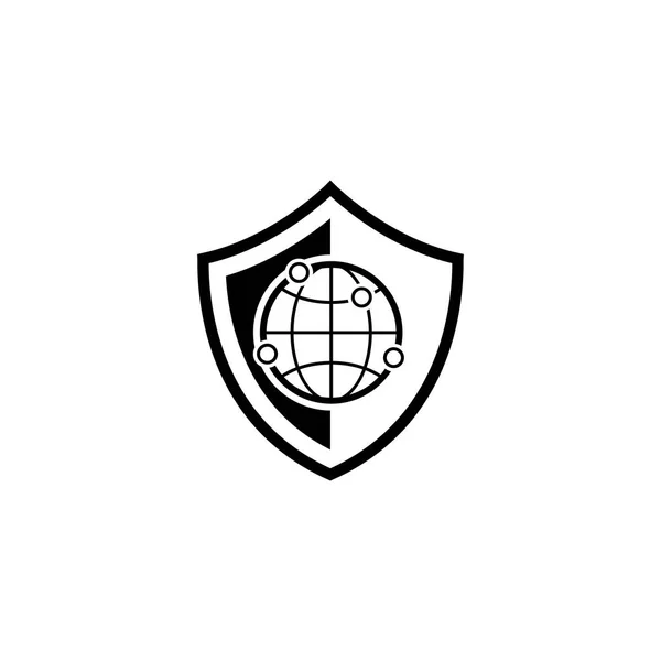 Icona di sicurezza di rete. Design piatto . — Vettoriale Stock