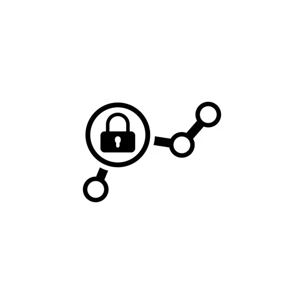 Icono del punto de control de seguridad. Diseño plano . — Vector de stock