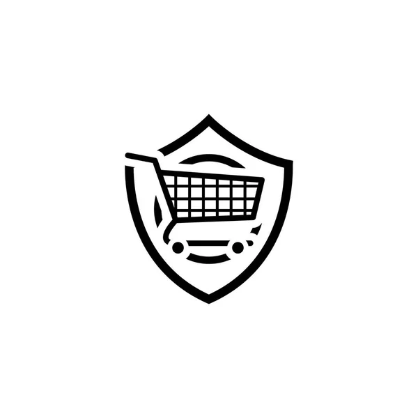 De pictogram van de bescherming van de klant. Vlakke Design. — Stockvector