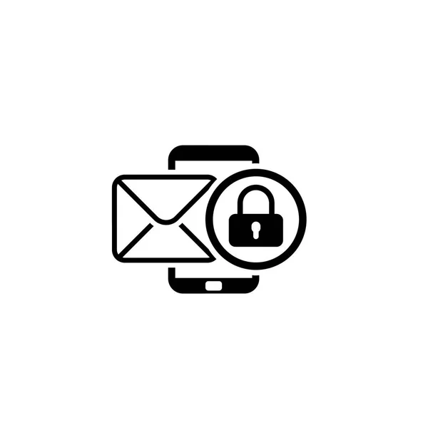 Ícone de proteção de privacidade. Design plano . —  Vetores de Stock