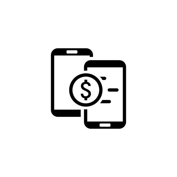 Ícone de pagamento móvel. Design plano . — Vetor de Stock
