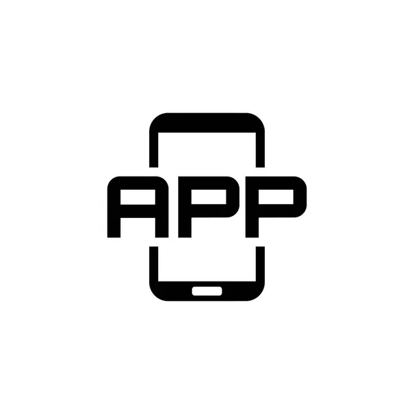 Icono de aplicación móvil. Diseño plano . — Vector de stock