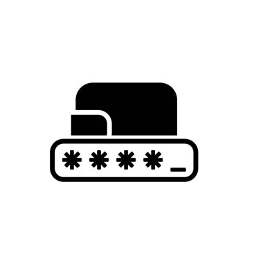 Modern düz dijital cüzdan güvenlik kavramı