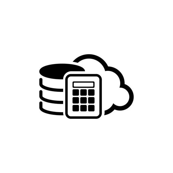 Secure Cloud Storage Icon. Flat Design. — Stock Vector