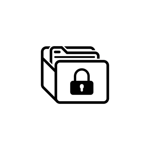 Database Security Icon. Flat Design. — Stock Vector