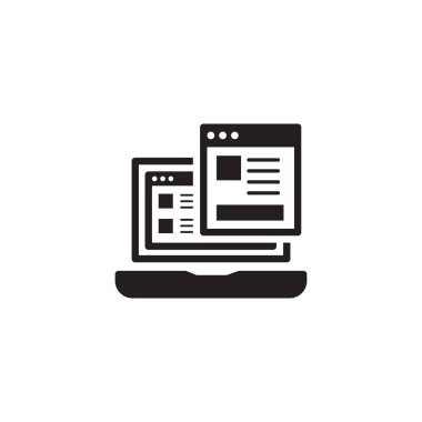 Açılış sayfası simgesi. Düz tasarım.