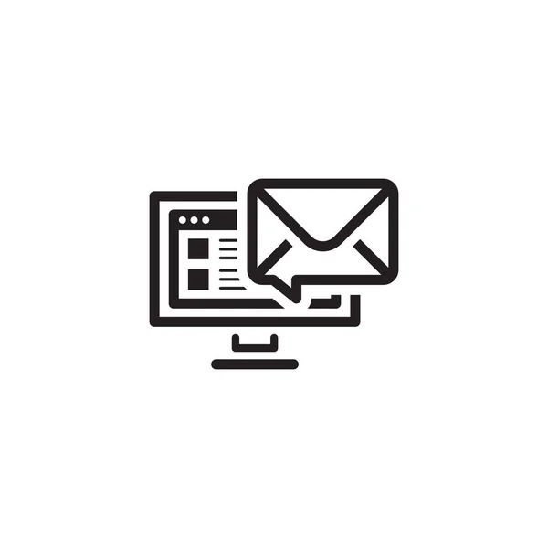 Иконка маркетинга электронной почты. Плоский дизайн . — стоковый вектор