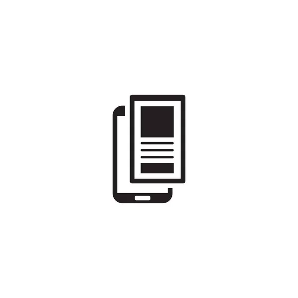 Icona Mobile Landing Page. Design piatto . — Vettoriale Stock