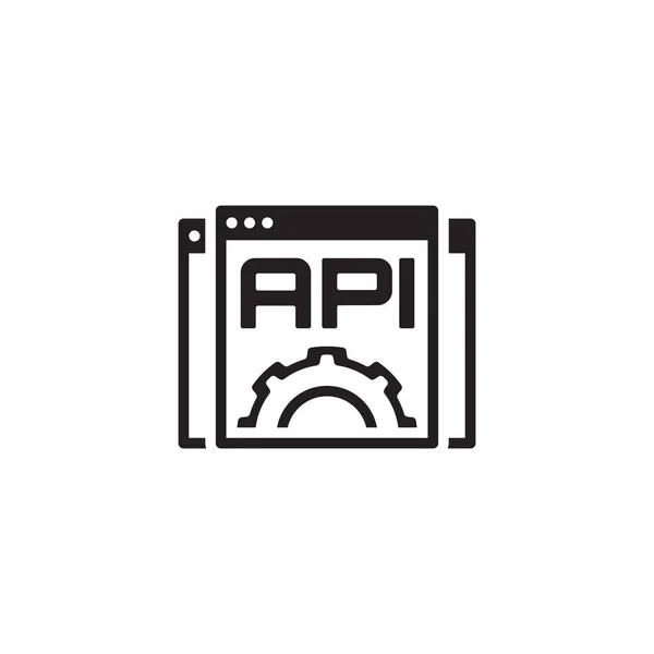 Paramètres Icône API. Conception plate . — Image vectorielle